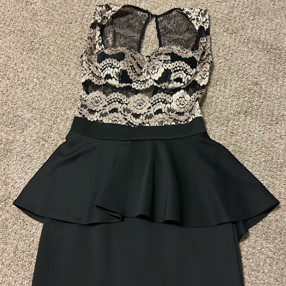 Black and gold dress